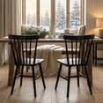 thumbnail image 5 of SAFAVIEH Winona Spindle Back Dining Chair, Black, Set of 2, 5 of 20