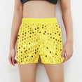 thumbnail image 2 of yillto Girls Sequin Shorts Kids Sparkle Elastic High Waist Party Prom Dancewear Fashion Short 5-14 Years, 2 of 3