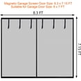 thumbnail image 2 of PETGLE Magnetic Garage Door Screen for 1 Car 8x7FT, Reinforced Polyester Magnetic Screen Door with 26 High Energy Magnets and 6 Strapping Tapes, Hands-Free Screen Door Mesh for Garage Door, 2 of 10