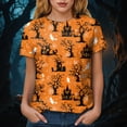 thumbnail image 5 of NOLDARES Halloween Shirts for Women Cute Ghost with Coffee Pumpkin Shirts Cute Fall Short Sleeve Graphic Tee Tops(Orange,L), 5 of 9