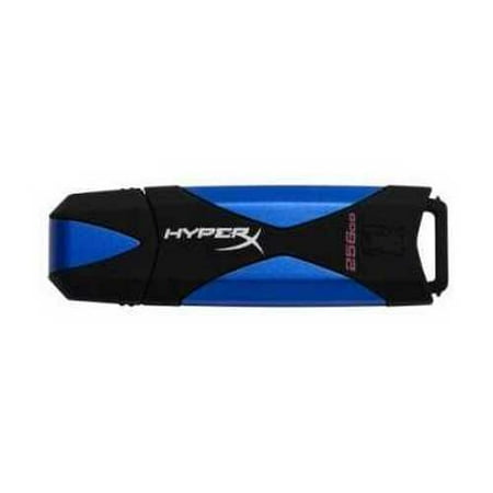 Kingston 256GB DataTraveler HyperX USB 3.0 Flash Drive - 256 GB - Blue, Black