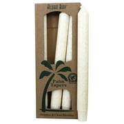 Aloha Bay - Palm Tapers Unscented Candles Ivory - 4 Pack