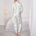 thumbnail image 6 of Goofa Sea Animals Printed Women’s 2 Piece Pajama Set Super,Pajamas Women's Long Sleeve Sleepwear Soft Button Down Loungewear Pjs Lounge Set Nightwear-XX-Large, 6 of 9
