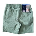 thumbnail image 2 of Gap Boy's Elastic Waistband Front & Back Pockets Stretch Soft Twill Shorts (Granite Green, M (8)), 2 of 2