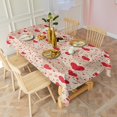 thumbnail image 2 of Valentines Day Red Hearts Tablecloth Water Resistant Polyester Fabric Table Cloth for Kitchen Dining Holiday Dinner Oil-Proof Table Covers Rectangle 60x102 Inch Wipeable Tabletop Cover, 2 of 6