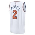 thumbnail image 3 of Men's Fanatics Miles McBride White New York Knicks Fast Break Replica Player Jersey - Association Edition, 3 of 3