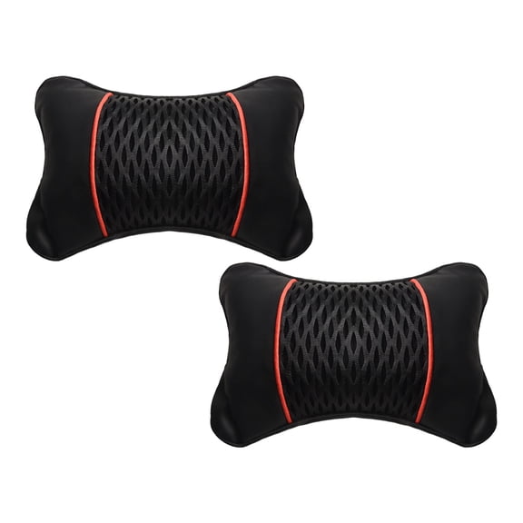 2pcs Car Auto For Seat Head Neck PU Leather Cushion Pad Headrests