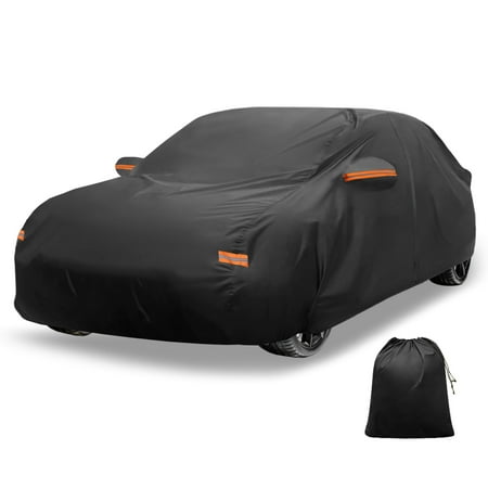Unique Bargains Aluminum Full Car Cover Black for Toyota Crown Sedan 198.82"x72.83"x55.12"