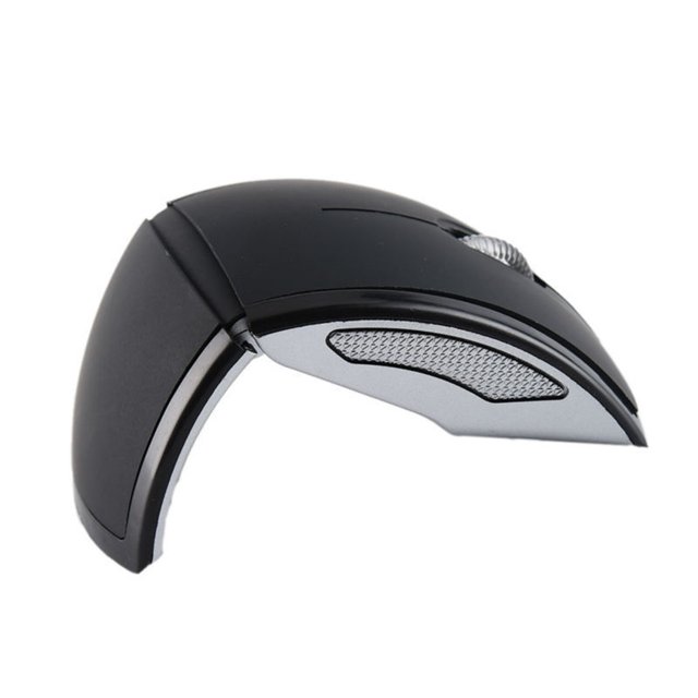 Ratones ópticos plegables inalámbricos 2.4G Ordenador portátil Ordenador portátil plegable Ratón inalámbrico, Negro Inevent EL1373-03