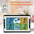 thumbnail image 2 of Amdohai Digital Multifunctional Clock RF 4 Channels Indoor & Outdoor Temperature & Humidity Indicator with Warning Alarm Meteorological Station Weather Forecast Air Pressure Large Color Display with, 2 of 7