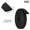 thumbnail image 2 of REGALWOVEN EPDM Rubber Foam Sheet Strip Neoprene Rubber Sheet Rolls Weather Strip for 3/16" T x 0.8" W x 8' L 1, 2 of 6