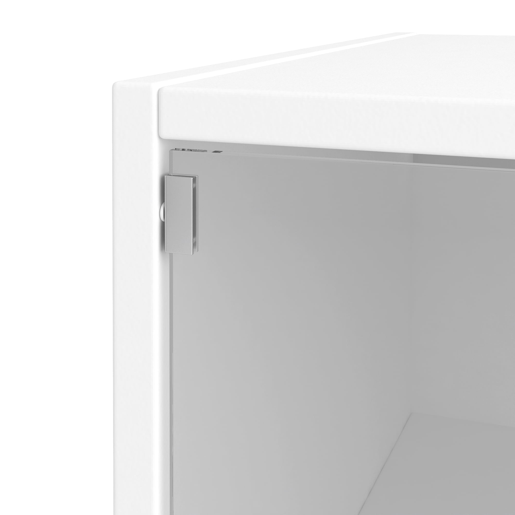 Shoe Boxes with LED Light,3 Tier Wooden Stackable Shoe Storage Box with Glass Door,White