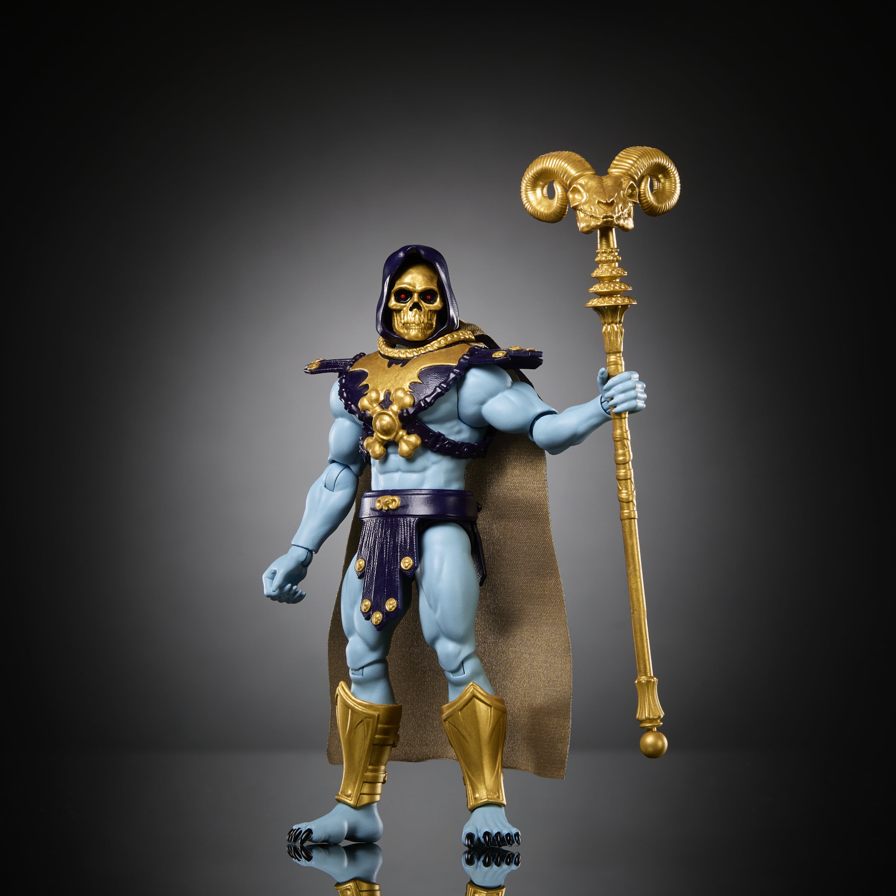 Masters of the Universe Skeletor Action Figure Toy, 5.5 Inch Posable with Cape, Alcala Face