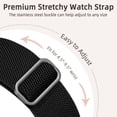 thumbnail image 3 of REQO Bracelets Compatibles avec Fitbit Versa 3/4 et Sense/Sense 2, Bracelets de Sport en Tissu Extensible Ajustable pour Hommes et Femmes, 3 of 7