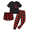 Black Red Plaid, variant on Arshiner Girls Clothes 3 Piece Outfits Short Sleeve Shirts Long Pants and Dolphin Shorts Clothing Sets with Pockets