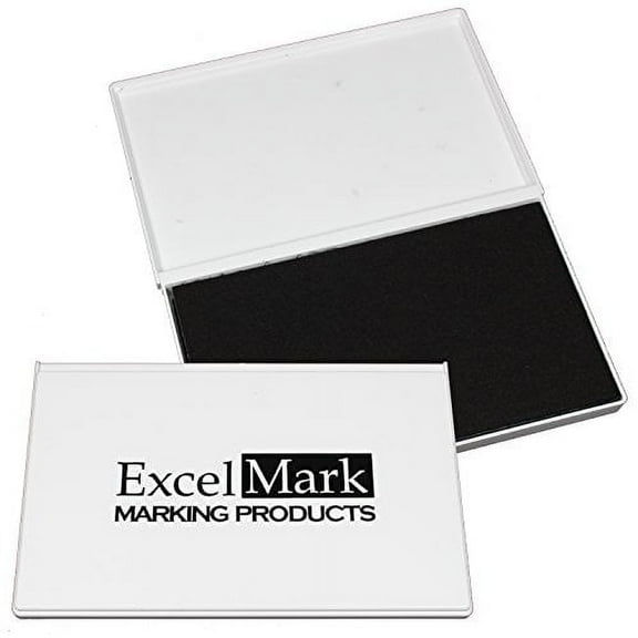 ExcelMark Ink Pad Ink Pads for Stamping, Stamp Pad for Rubber Stamps, Fingerprints, Black, 4-1/4" X 7-1/4"