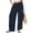Navy women wide leg cargo pants a1, variant on Cagogo Women's Drawstring Cargo Pants Wide Leg With Pockets Casual Loose Long Lounge Party Trousers Summer Travel Beachwear Clothes, Navy M