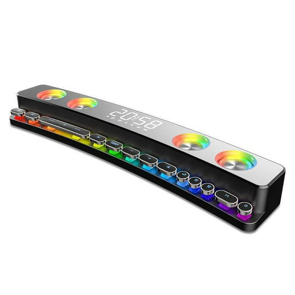 Portable BT Wireless Speaker Soundbar USB 3D Stereo Subwoofer Multifunctional Home Indoor Sound Machine Computer Loudspeaker