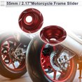 thumbnail image 2 of 12mm Motorcycle Slider Frame Aluminum Alloy Wheel Fairing Protection Crash Pad Protector Guard 55mm 23mm Red 2 Pcs, 2 of 7