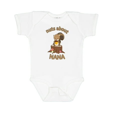 

Inktastic Nuts About Nana Gift Baby Boy or Baby Girl Bodysuit