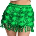 thumbnail image 5 of Sequin Skirts for Women LED Shining Fringe Ruffle Flowy A-Line Short Skirts for Juniors Performance, 5 of 6