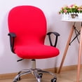 thumbnail image 2 of GOOHOCHY Swivel Chair Slipcover Removable Polyester Decoration for Rotating Armchair 1Pcs Red, 2 of 3