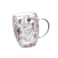 thumbnail image 2 of Taza de vidrio de doble pared BLESIY 300 ml tazas de té resistentes al calor Estilo B Taza de café, 2 of 8