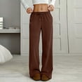 thumbnail image 3 of Womens Straight Leg Sweatpants High Waisted Cotton Lounge Casual Sweat Pants, 3 of 3