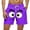 Purple, variant on Mens Novelty Purple Quick Dry Swim Trunks Funny Face Board Shorts Elastic Waistband Pockets S to 5XL,Size L