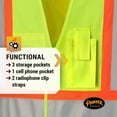 thumbnail image 5 of Pioneer Hi Vis Reflective Adjustable Safety Vest for Men & Women For Traffic & Construction - ID & Phone Pockets - Yellow, 5 of 7
