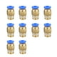 thumbnail image 5 of Riwesomey Conector de manguera neumática de interfaz roscada de 10 piezas, reemplazo de conectores de tubería de liberación rápida PC4-01 2piezas, 5 of 6