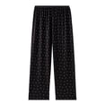 thumbnail image 3 of Pantalones de dormir para mujer, bonitos dibujos animados, verano 2024, finos, informales, para el hogar, con aire acondicionado, pantalones holgados de pierna ancha y rectos para mujer, 3 of 5