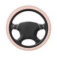 thumbnail image 5 of Cauagu Peach With Leaves Print Car Steering Wheel Cover - Universal Car Accessory for Diverse Cars for Steering Wheel with a Diameter of 14.5"-15", 5 of 7
