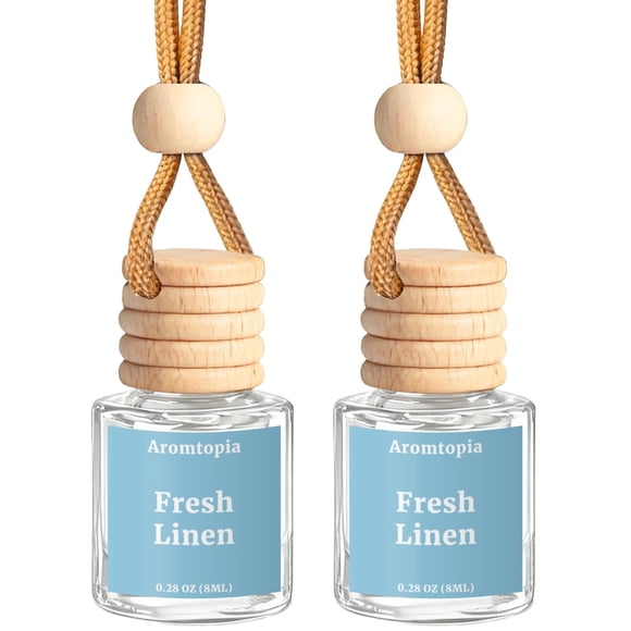 Ambientador para auto AROMTOPIA, 2 unidades, Fresh Linen, 16 ml