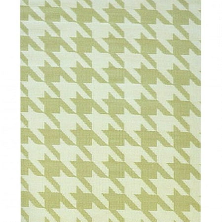 Houndstooth Cream Umber Outdoor Mat 5ft x 8ft
