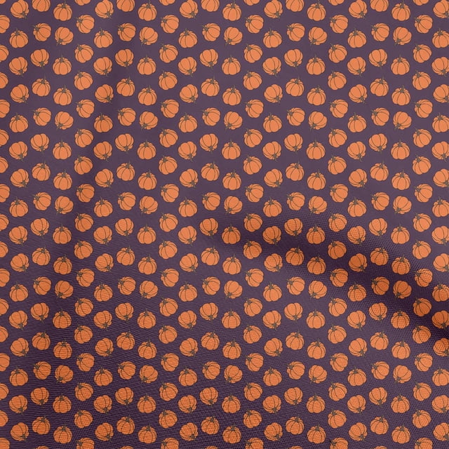 oneOone Polyester Spandex Tissu Violet Citrouille Matériel de Couture Tissu Imprimé par la Cour 56 Pouces de Large
