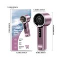 thumbnail image 3 of Maplenight Portable Handheld Turbo Fan High Speed Adjustable Turbo Mini Fans With Digital Display USB Rechargeable Battery Powered Fan For Travel Purple, 3 of 8