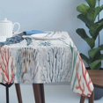thumbnail image 4 of Ocean Sea Turtle Table Cloth Waterproof Tablecloths, Summer Coastal Coral Flower Shells Tablecloth Dining Table Cover for Kitchen Party Tabletop Outdoor, Rectangle Tablecloth 54x108 Inch, 4 of 9