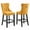 Gold, variant on Legendstone Velvet Upholstered Bar Stools Set of 2, Button Tufted Bar Chairs with Nailhead Trim, Wooden Legs, Kitchen Island & Dining Counter Stools, Light Blue