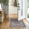 thumbnail image 2 of ODIKA 2'x3' Washable Doormat Purple Bug Eggplant Symmetrical Center Trailing Motif Boho Poppy for Entryway, Kitchen, Laundry Room, Non-Slip, Low Pile, 2 of 7