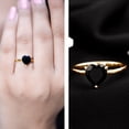 thumbnail image 3 of Rosec Jewels Black Onyx Heart Promise Ring for Women - December Birthstone Ring - AAA Quality Certified - Ready to Gift, 14K Yellow Gold, US 10.00, 3 of 8
