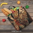 thumbnail image 4 of KLL Majestic Cosmic Lion Pattern Aesthetic Tote Bag for Women Beach Bag Shopping Bags Shoulder Bag Reusable Grocery Bags, 4 of 5