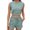 Green, variant on FLMEI 2 Piece T-Shirt Set Summer for Womens Sleeveless Solid Color Tops Drawstring Shorts Casual Set for Womens S-XXL