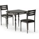 thumbnail image 5 of Dining mesa y 16-chair set con bench compact design para small spaces versatile seating vintage style durable easy to assemble negra, 5 of 6