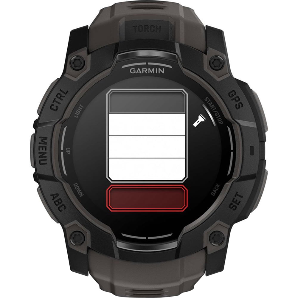 Garmin Instinct 3 - 50 mm Outdoor GPS Smartwatch, AMOLED, Black with Black Band 010-03020-00 Bundle with 2 Year Extended Warranty & Deco Essentials Wearable Safety Light