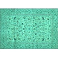 thumbnail image 1 of Ahgly Company Indoor Rectangle Persian Turquoise Blue Traditional Area Rugs, 8' x 10', 1 of 4