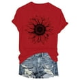 thumbnail image 6 of Sgkm T Shirts For Women Sunflower Graphic Tees Shirts Casual Cute Short Sleeve Tops, 6 of 7