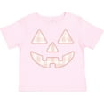 thumbnail image 3 of Inktastic Plaid Pastel Pink Pumpkin Face Halloween Decor Girls Toddler T-Shirt, 3 of 5