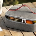 thumbnail image 5 of Lunch Bag, Oxford Fabric Insulated Thermal Cooler Portable Handheld Bento Box Container for Work Travel Picnic Outdoor Activities Lightweight Durable Meal Tote 2.7x9.45x12.2in Gray, 5 of 5