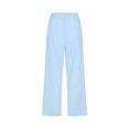 thumbnail image 4 of Womens Cotton Linen Capri Pants Casual Elastic High Waist Capris Pants with Pockets Active Workout Gym Running Athletic Pants, 4 of 5
